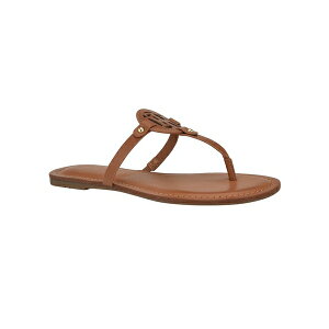 g~[ qtBK[ fB[X T_ V[Y Women's Litzy Logo T-Strap Flat Sandals Brown