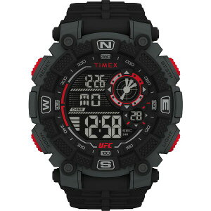 ^CbNX Y rv ANZT[ UFC Men's Quartz Redemption Resin Black Watch, 50mm Black