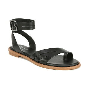 �t�����R�T���g ���f�B�[�X �T���_�� �V���[�Y Women's Greene Toe Loop Ankle Strap Sandals Black Leather