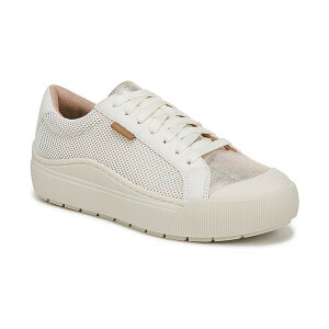 hN^[EV[ fB[X Xj[J[ V[Y Women's Time Off Lace Up Platform Sneakers Off White/Gold Faux Leather
