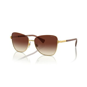 t[ fB[X TOXACEFA ANZT[ Women's Sunglasses, Ra4146 Shiny Gold, Brown