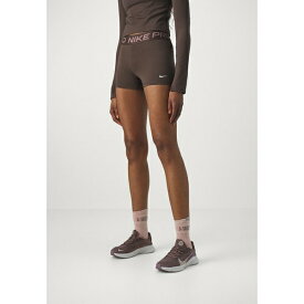 ナイキ レディース フィットネス スポーツ SHORT - Leggings - baroque brown/white