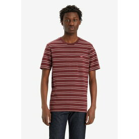 リーバイス メンズ Tシャツ トップス ORIGINAL - Basic T-shirt - trailhead stripe red mohagany