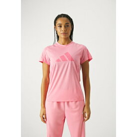 アディダス レディース Tシャツ トップス LOGO - Sports T-shirt - bliss pink/pink fusion