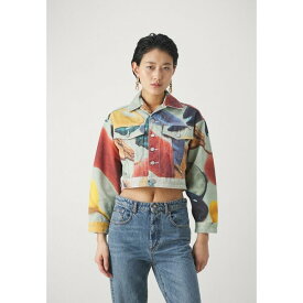 フィオルッチ レディース コート アウター PAINT PRINT CROPPED JACKET - Denim jacket - white