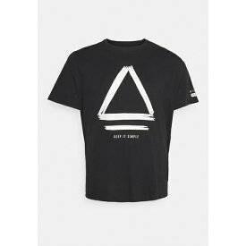 ピア ワン メンズ Tシャツ トップス PLUS SIZE - Print T-shirt - black