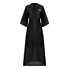 ノクチューン レディース ワンピース トップス Women's V-Neck Three-Quarter-Sleeve Dress Black