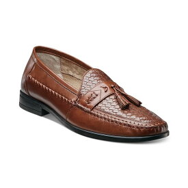 ノンブッシュ メンズ スリッポン・ローファー シューズ Men's Strafford Woven Tassel Loafers Cognac