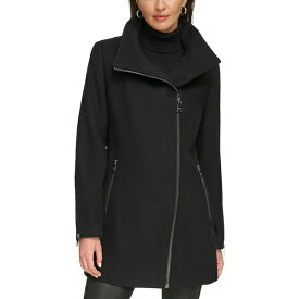 ダナ キャラン ニューヨーク レディース ジャケット＆ブルゾン アウター Women's Asymmetric Zipper Wool Blend Coat Black