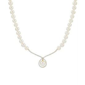 ホノラ メンズ ネックレス・チョーカー アクセサリー Cultured Freshwater Pearl (6 & 8-1/2mm) & Diamond (1/3 ct. t.w.) Fancy 17" Collar Necklace in 10k Gold Gold