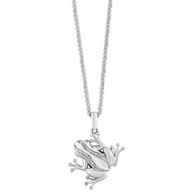 エフィー コレクション レディース ネックレス・チョーカー・ペンダントトップ アクセサリー EFFY&reg; Diamond Frog 18" Pendant Necklace (1/8 ct. t.w.) in Sterling Silver Sterling Silver