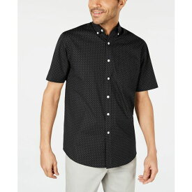 クラブルーム メンズ シャツ トップス Men's Micro Dot Print Stretch Cotton Shirt, Created for Macy's Black