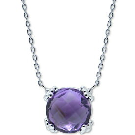 アンジー レディース ネックレス・チョーカー・ペンダントトップ アクセサリー Amethyst Solitaire Pendant Necklace (2-7/8 ct. t.w.) in Sterling Silver, 16" + 1" extender Purple