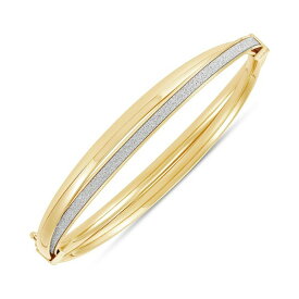 イタリアン ゴールド レディース ブレスレット・バングル・アンクレット アクセサリー Glitter Crossover Bangle Bracelet in 10k Gold Gold