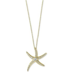 エフィー コレクション メンズ ネックレス・チョーカー アクセサリー Seaside by EFFY&reg; Diamond Pav&eacute; Starfish Pendant Necklace (1/2 ct. t.w.) in 14k Gold Yellow Gold
