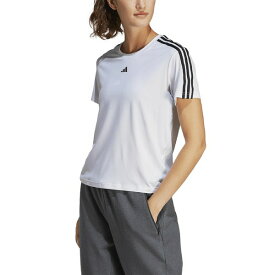 アディダス レディース Tシャツ トップス Women's Aeroready Train Essentials 3-Stripes T-shirt White