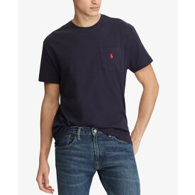 ラルフローレン メンズ Tシャツ トップス Men's Classic Fit Crew Neck Pocket T-Shirt Ink Blue
