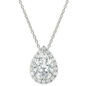 バッジェリーミシュカ レディース ネックレス・チョーカー・ペンダントトップ アクセサリー Lab Grown Diamond Pear & Round Halo 18" Pendant Necklace (1-1/5 ct. t.w.) in 14k White Gold White Gold