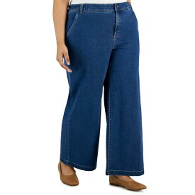 スタイルアンドコー レディース デニムパンツ ボトムス Plus Size Wide-Leg High-Rise Jeans, Created for Macy's Bluebell