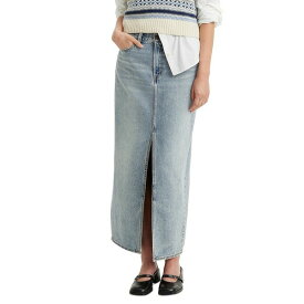リーバイス レディース スカート ボトムス Women's Cotton Denim Front-Slit Ankle Column Skirt Please Hold