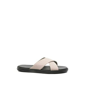 �h���J���Y �����Y �T���_�� �V���[�Y Crossover-strap pebbled sandals Neutrals