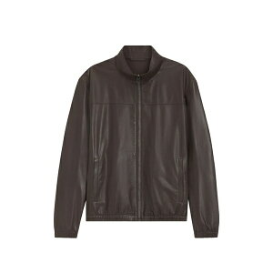 �{�X �����Y �W���P�b�g���u���]�� �A�E�^�[ Zip-up leather jacket Brown