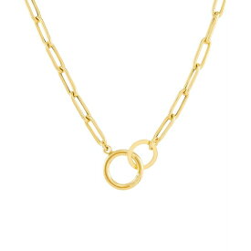 ジャニ ベルニーニ レディース ネックレス・チョーカー・ペンダントトップ アクセサリー Paperclip Link 16" Chain Necklace with Interlocking Circle clasp in 18k Gold-Plated Sterling Silver Gold