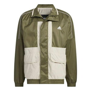 adidas AfB_X Y Xj[J[ yadidas Warding Oversized Fit Woven Full Zip Jacket 'Green White' IK7353z TCY US_M_XXL