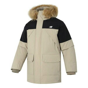 New Balance j[oX Y Xj[J[ yNew Balance Warm Hooded Down Jacket 'Beige Black' AMJ34323-SOTz TCY US_M_XXL