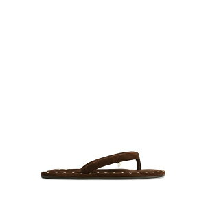 �l�C�L�b�h�E���t ���f�B�[�X �T���_�� �V���[�Y Grenada studded padded-strap flip-flops Brown