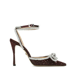 �}�b�n �A���h �}�b�n ���f�B�[�X �p���v�X �V���[�Y 110mm double bow crystal-embellished pumps Red
