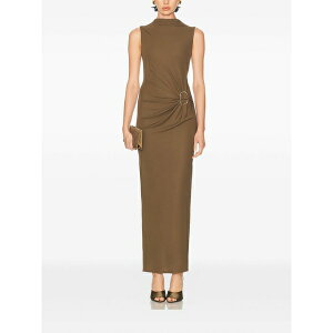 ���[�����E���� ���f�B�[�X �����s�[�X �g�b�v�X Mock-neck ring-detail dress Brown