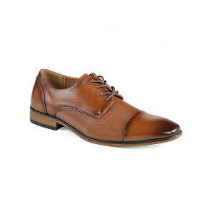 QX Y hXV[Y V[Y Men's Shelly Cap Toe Lace Up Dress Oxfords Medium Brown