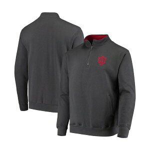 RVA Y p[J[EXEFbgVc AE^[ Men's Charcoal Indiana Hoosiers Tortugas Logo Quarter-Zip Pullover Jacket Charcoal