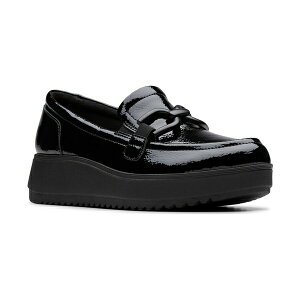 N[NX fB[X Xb|E[t@[ V[Y Women's Zylah Top Slip-On Loafers Black Crinkle Patent
