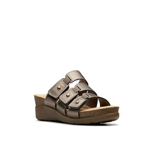 N[NX fB[X T_ V[Y Collection Women's Calenne Lily Wedge Sandals Bronze Metallic Leather