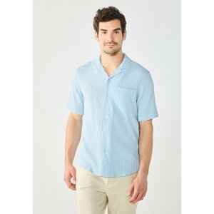 sA  Y T_ V[Y TEXTURED SHORT SLEEVE - Shirt - chambray blue