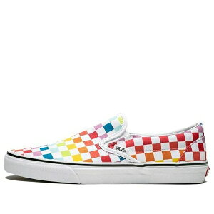 Vans �o���Y �����Y �X�j�[�J�[ �yVans Classic Slip-On 'Rainbow Checkerboard' VN0A3UT7U09�z �T�C�Y US_6.5(24.5cm)