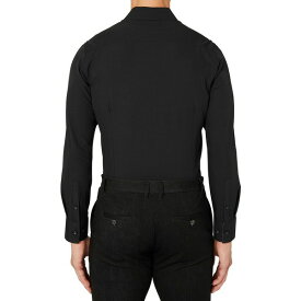 コンストラクト メンズ シャツ トップス Men's Slim-Fit Solid Performance Stretch Cooling Comfort Dress Shirt Black