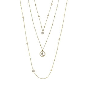 エティカ レディース ネックレス・チョーカー・ペンダントトップ アクセサリー Triple Layered Crystal Detailed Women's Necklace Gold