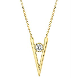 セイレーン レディース ネックレス・チョーカー・ペンダントトップ アクセサリー Diamond V 18" Pendant Necklace (1/6 ct. t.w.) in 14k Gold Yellow Gold