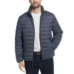 EFU[v[t Y WPbgu] AE^[ Men's Packable Neck Pillow Zip-Front Quilted Jacket Charcoal
