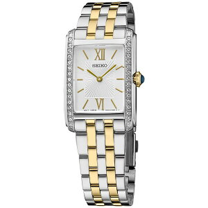 �Z�C�R�[ ���f�B�[�X �r���v �A�N�Z�T���[ Women's Two-Tone Stainless Steel Bracelet Watch 23mm x 33mm Silver