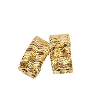 �W���E�T���_�[ ���f�B�[�X �s�A�X���C�������O �A�N�Z�T���[ Wave-textured hoop earrings Gold