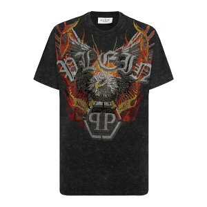 �t�B���b�v�v���C�� �����Y T�V���c �g�b�v�X Graphic eagle-print t-shirt Black