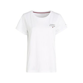 【送料無料】 トミー ヒルフィガー レディース カットソー トップス Logo Lounge T-shirt White