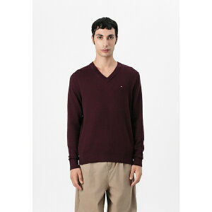 �g�~�[ �q���t�B�K�[ �����Y �j�b�g&�Z�[�^�[ �A�E�^�[ PIMA ORG CTN CASHMERE V NECK - Jumper - deep burgundy
