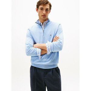 �g�~�[ �q���t�B�K�[ �����Y �j�b�g&�Z�[�^�[ �A�E�^�[ ESSENTIAL ZIP MOCK - Jumper - vessel blue heather