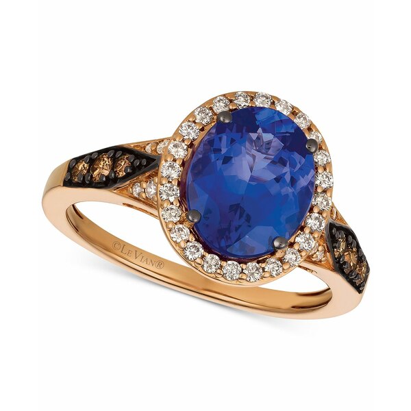 お見舞いお見舞いルヴァン レディース リング アクセサリー Chocolatierreg; Blueberry Tanzanite (2-1 Ct.  Diamond (3 Ct. Ring In 14k Rose Gold Tanzanite 指輪・リング
