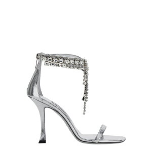 W~[`E fB[X T_ V[Y 'verity' Metallic Sandals With High Stiletto Heel In Leather And Crystal Woman Metallic